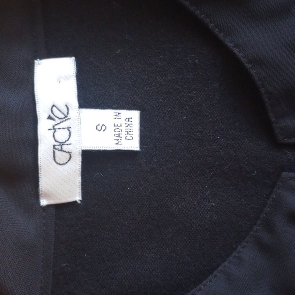 Cache Black Sleeveless Ruffle Sweater - Picture 7 of 8
